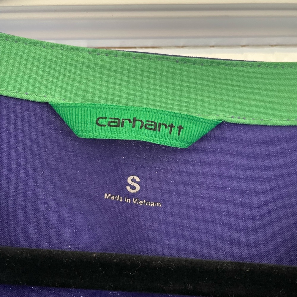 Carhartt electric blue Top with Bright Green Trim - Picture 2 of 8
